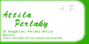 attila perlaky business card